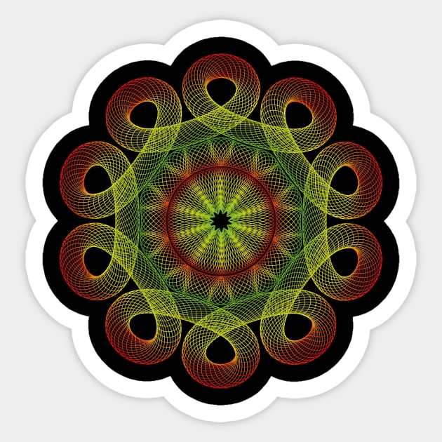 colorful rosette Sticker by ngmx